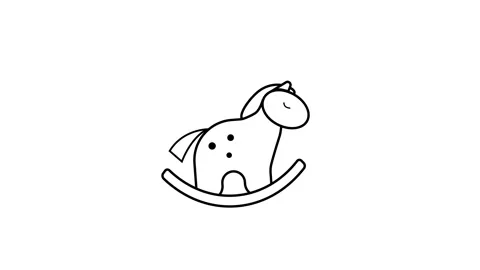 Rocking horse 스톡 동영상 301738339