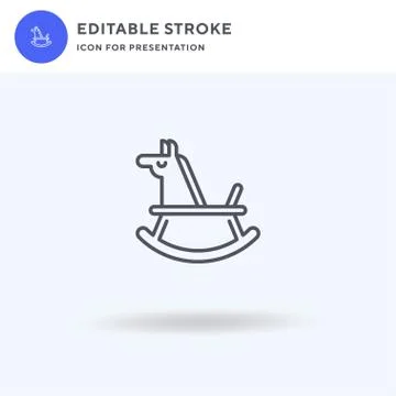 Rocking Horse icon vector, filled flat sign, solid pictogram isolated on white イラスト素材
