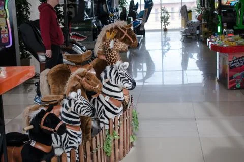 Rocking Horses on The Wheels Stock Photos