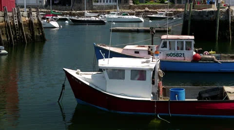 Rockport, MA Harbor Stock Footage 25823089