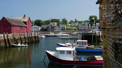 Rockport, MA Harbor Stock Footage 25823220