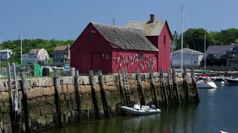Rockport, MA Harbor Stock Footage 25823368