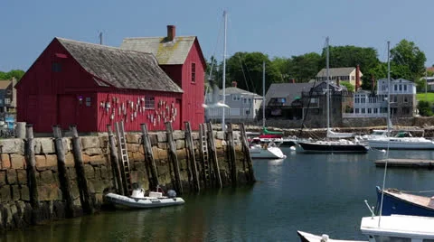 Rockport, MA Harbor Stock Footage 25823461