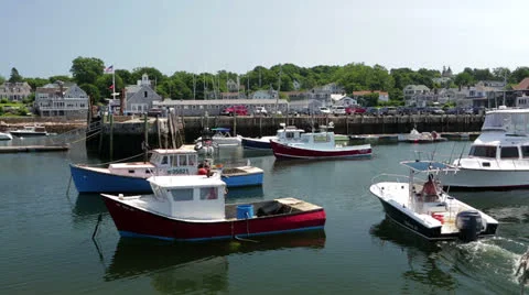 Rockport, MA Harbor Stock Footage 25823976