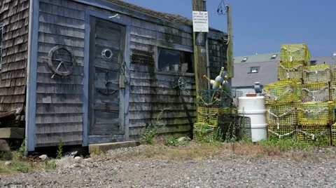 Rockport, MA Harbor Stock Footage 25824640
