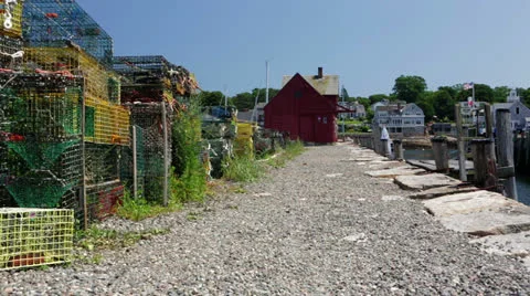 Rockport, MA Harbor Stock Footage 25842917