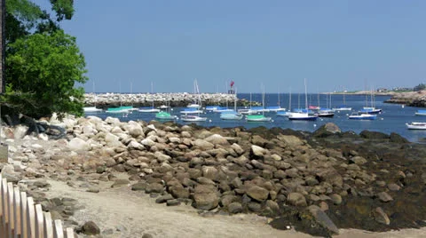 Rockport, MA Harbor Stock Footage 25843405