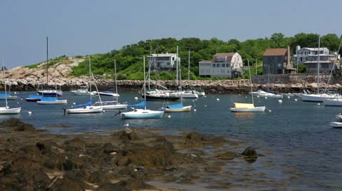 Rockport, MA Harbor Stock Footage 25843587
