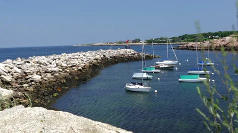 Rockport, MA Harbor Stock Footage 25843763