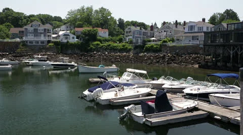 Rockport, MA Harbor Stock Footage 25844433