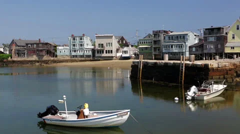 Rockport, MA Harbor Stock Footage 25844567