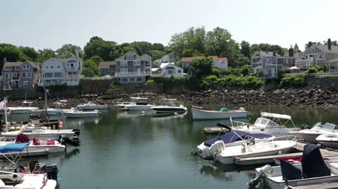 Rockport, MA Harbor Stock Footage 25844659