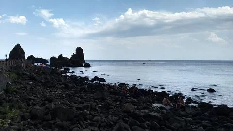 Rocks of Aci Trezza Stock Photos