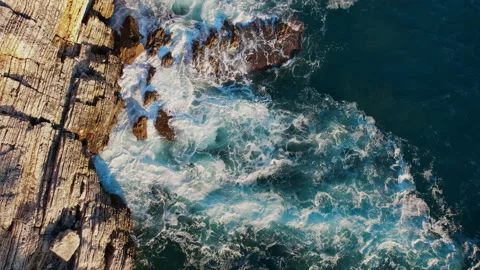 Rocks in the Adriatic Sea Stock Footage