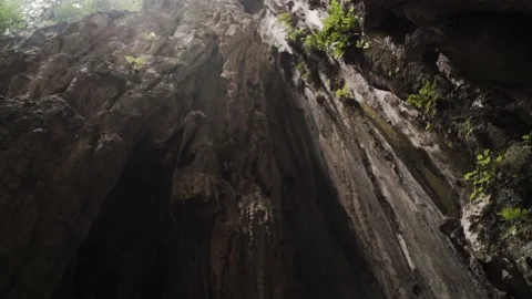 Rocks against the backdrop of the scorching sun and clear sky. Stock Footage 154160411
