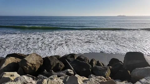 Rocks and Beach 2 Stock Footage 274102966