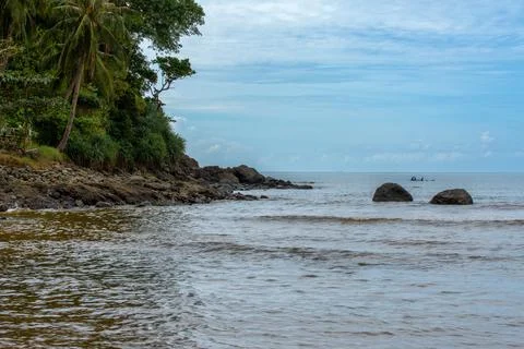 Rocks and Beach 스톡 사진