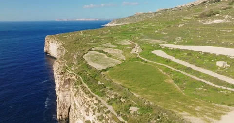 Rocks and cliffs on Malta island Stock Footage 232250826