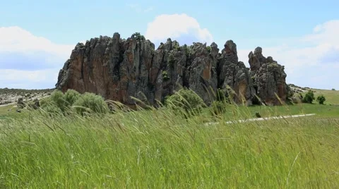 Rocks and clouds in nature Stock Footage 65377464