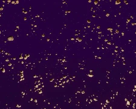 Rocks and debris flying through space Stock-Illustration