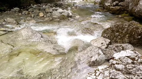 Rocks and flowing water create a serene landscape Stock-Footage 308626710