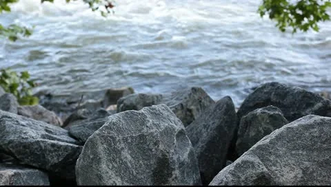 Rocks and flowing water Stock Footage 11137124