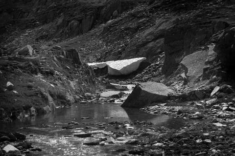 Rocks and mountain waters Stock Photos