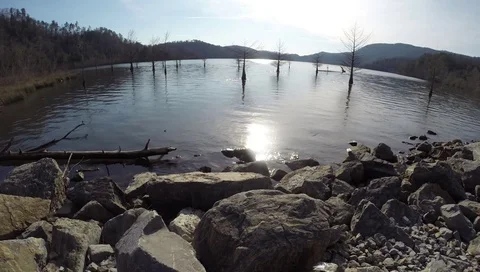 Rocks and River 스톡 동영상 73125096