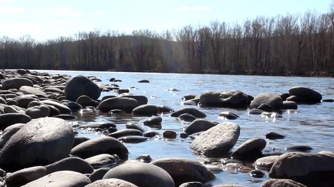 Rocks and river Stock Footage 107460055
