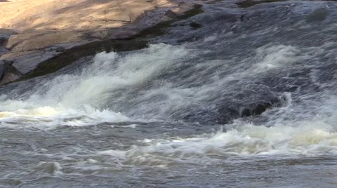 Rocks and the River Running Wild Stock Footage 51354222