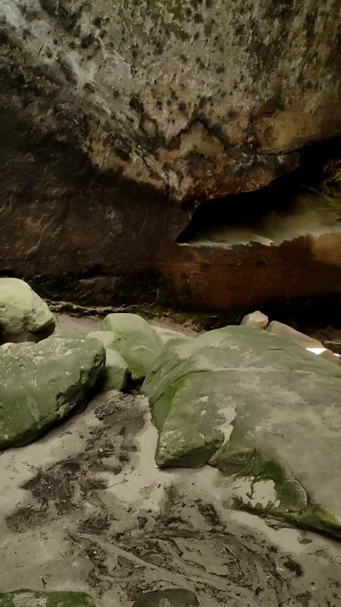 Rocks and sand in a creek bed Stock Footage 279465872