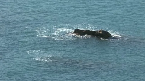 Rocks and the Sea Stock Footage 10809182