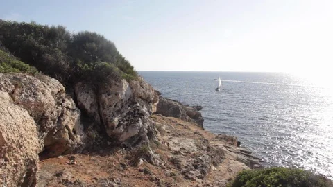 Rocks and sea Stock Footage 127870889