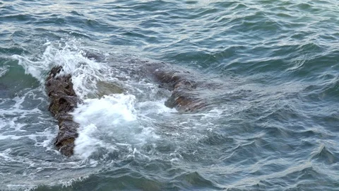 Rocks and sea waves. Stock Footage 105905930