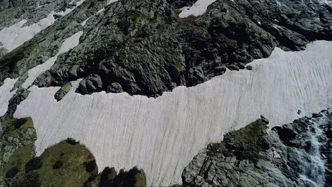 Rocks and snow Stock Footage 102202828