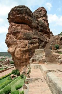 Rocks and Steps 스톡 사진
