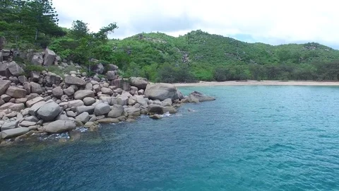 Rocks and stones with forest trees Stock-Footage 79666756