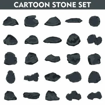 Rocks and stones set Stock Illustration