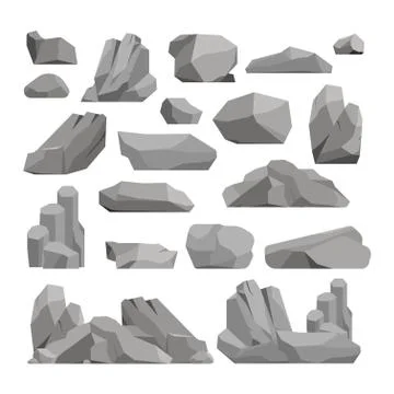 Rocks and stones vector illustration Stock Illustration