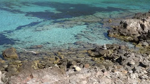 Rocks and transparent water 動画素材 128348580