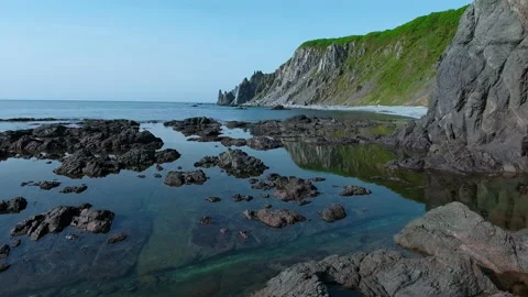 Rocks and water surface Stock Footage 219770154