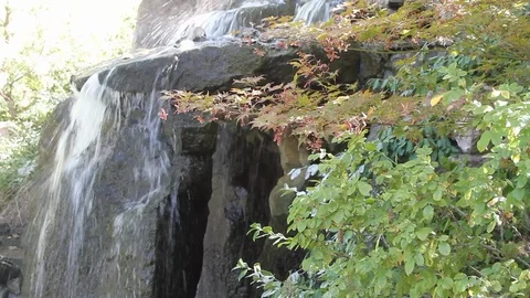 Rocks and waterfall Stock Footage 98738489