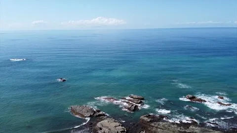 Rocks and waves along Costa Rica's Pacific coast Stock Footage 169871382