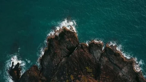 Rocks and Waves. Coast. Video stock 88069103