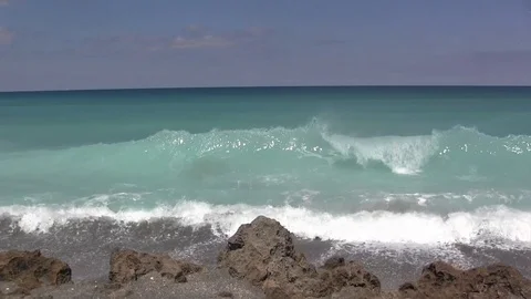 Rocks and Waves Stock Footage 88972549