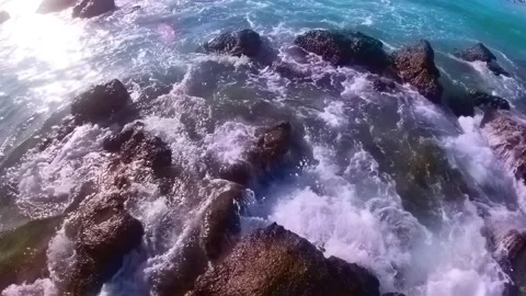 Rocks and Waves on Kata Beach Video stock 244204306