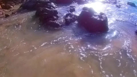 Rocks and Waves on Kata Beach 05 Video stock 245542685