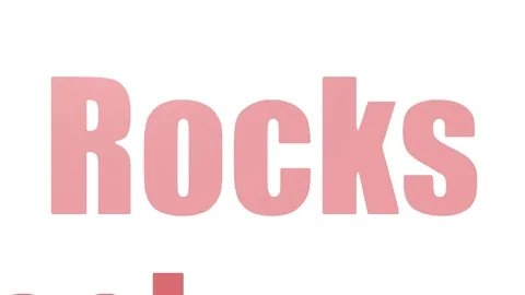 Rocks Animated Word Cloud On White Background Stock Footage 107217700