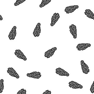 Rocks aquarium fish vector seamless pattern 스톡 일러스트