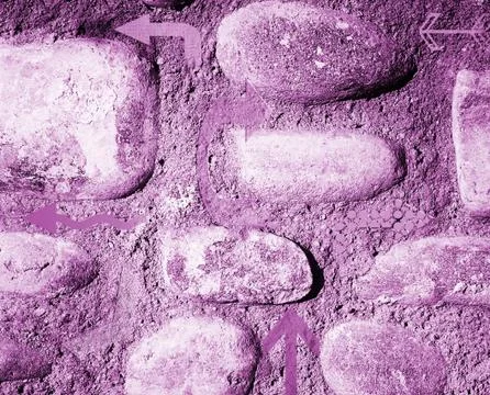 Rocks &amp; arrows - concept background Stock Photos